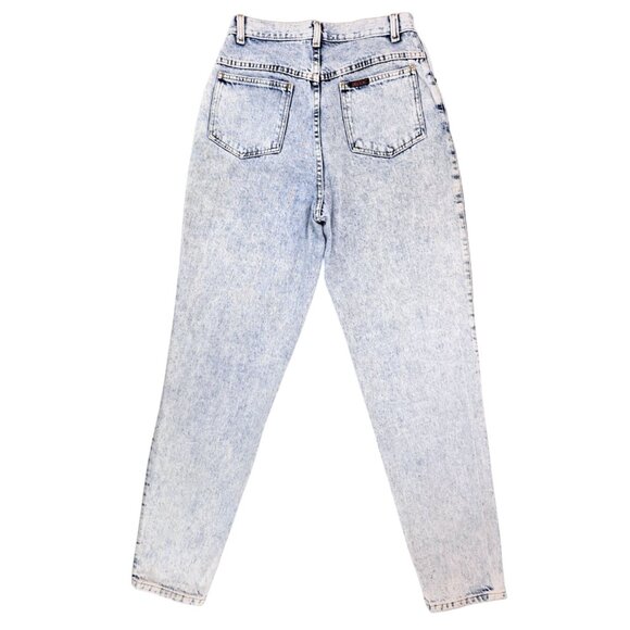 Vintage Sasson Acid Wash High-Waist Mom Jeans Size 9/10 Cotton Women Denim 1980s - Picture 1 of 10